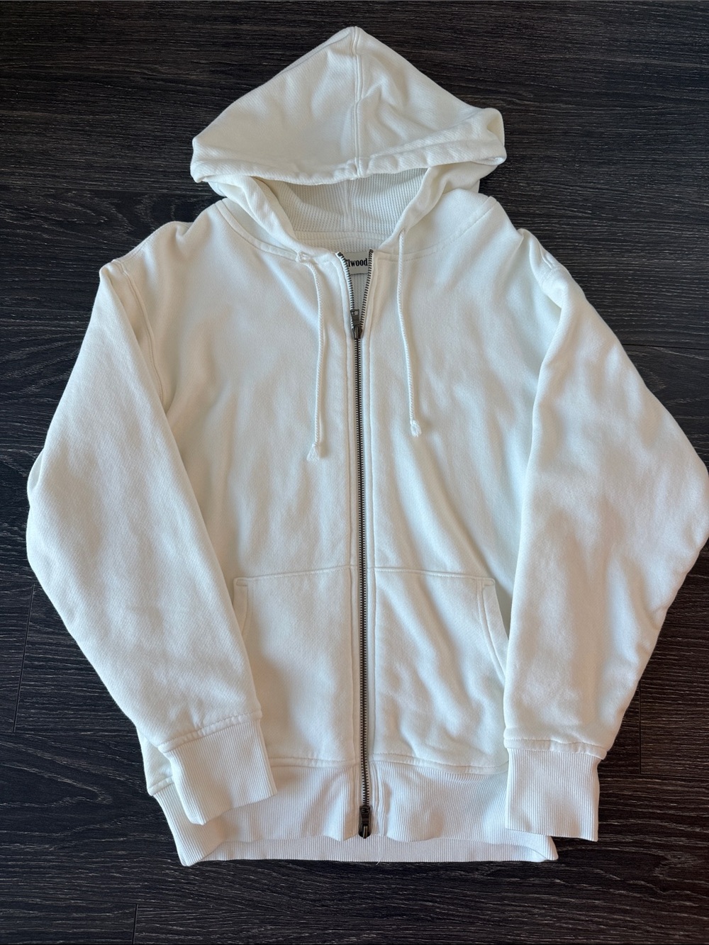 Elwood Classic White Zip-Up Hoodie